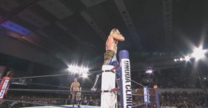 敗退が決まっているSANADAを包む声援が真田聖也の道を決めたのかもしれない