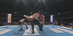 ウシゴロ"フェイント"GTRで後藤がモクスリーから技あり勝利