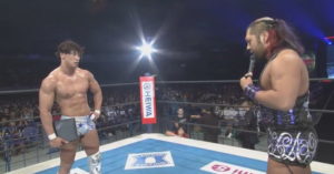 KENTAを退けて権利書の防衛をした飯伏幸太の前にEVILが登場