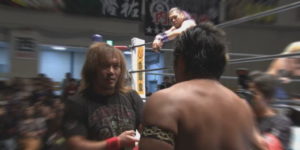 まだまだ内藤哲也はノーコメントにつきタイチの状況説明のようなコメントが続く・・・