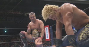 SANADA号泣。王者オカダの攻めの姿勢が挑戦者SANADAを撃破。