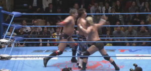 青柳優馬が大健闘も諏訪魔と石川のパワーの前に爪痕を残し沈む。