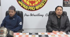 KENTAと後藤洋央紀のショートコント「記者会見」