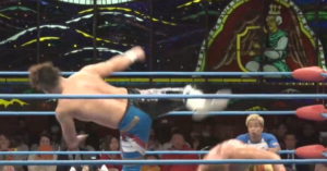 青柳優馬がスピンキックを披露も不発|宮原健斗との三冠戦前哨戦