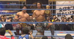 岩本煌史&ジェイク・リー アジアタッグを防衛!キメ台詞は「プロミス!」