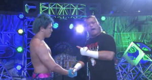 マスター・ワトが凱旋試合を勝利で飾る｜天山広吉がワトのバックアップを宣言