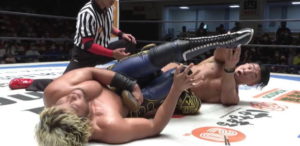 KOPW2020 SANADAがムーンサルトからの足4の字でSHOを撃破